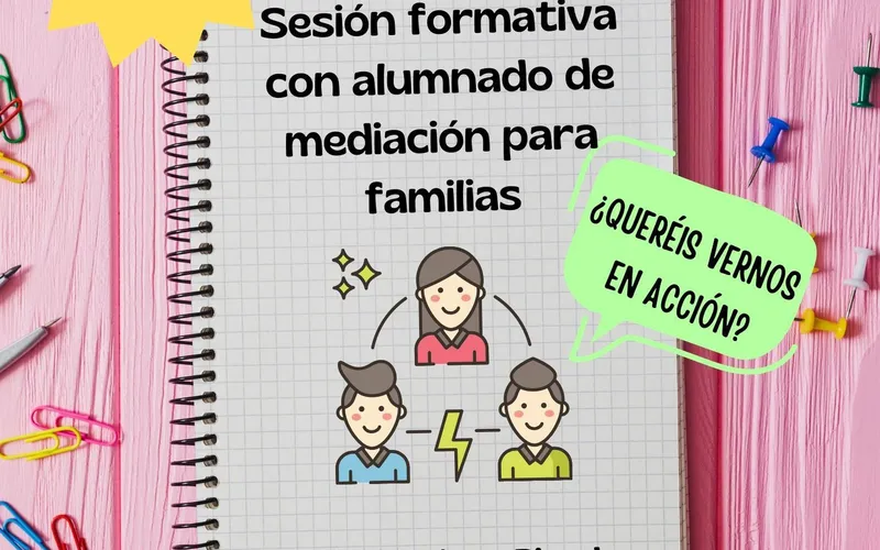 sesión formativa con alumnado de mediación para familias