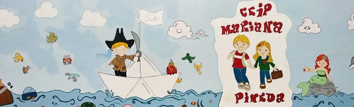 Mural del CEIP Mariana Pineda pintado por el alumnado